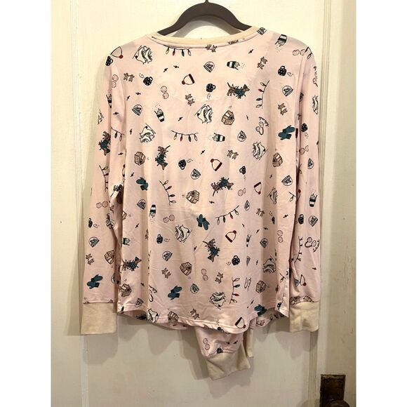 Kate Spade New York Pink Christmas Top and Pants Pajama Set  Women's Size Medium - Picture 7 of 16
